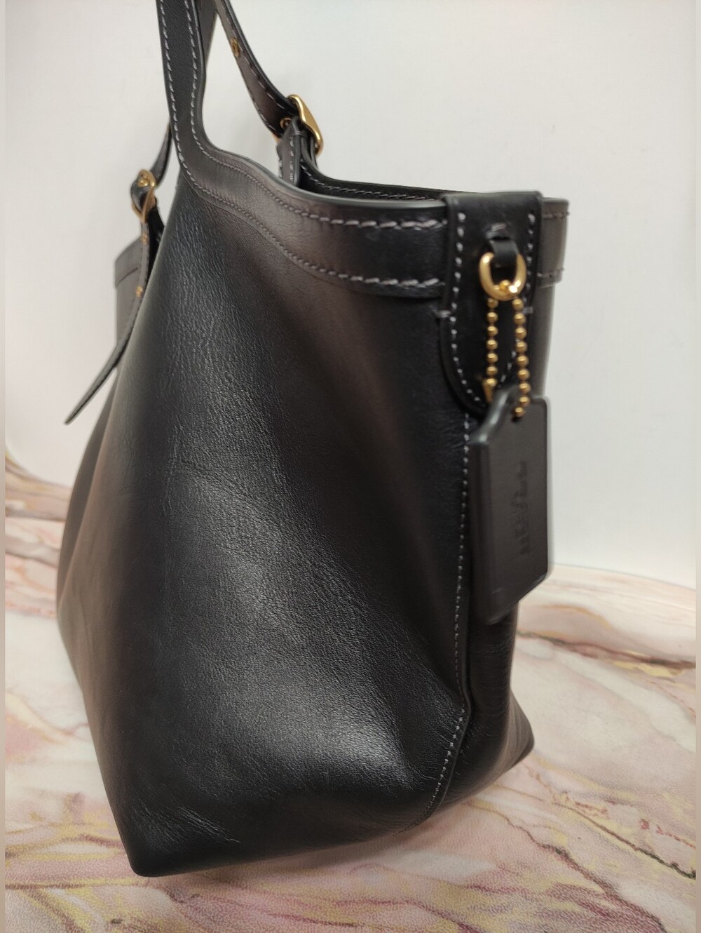 Coach CAM00 Gramercy Tote Bag Black EUC - Picture 5 of 14
